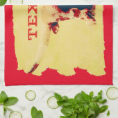 Texas Longhorn Gold en Red Kitchen Towel Theedoek (Gevouwen)