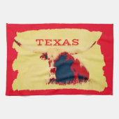 Texas Longhorn Gold en Red Kitchen Towel Theedoek (Horizontaal)