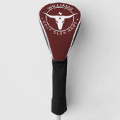 Texas Longhorn Golf Club Speler Naam Golfheadcover (Voorkant)
