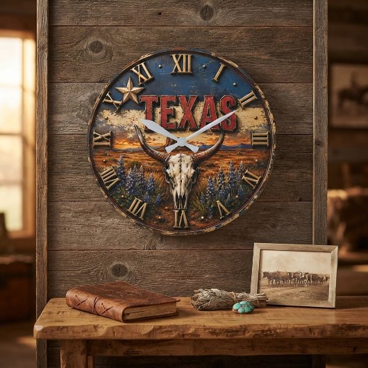 Texas Longhorn Grote Klok