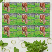 Texas Longhorn Kitchen Towel Theedoek (Gevouwen)