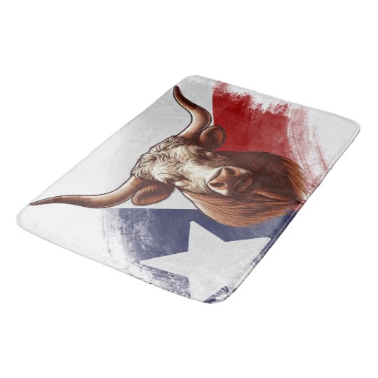 Texas longhorn koe badmat (Gekanteld)