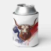 Texas longhorn koe blikjeskoeler (Blikje Voorkant)