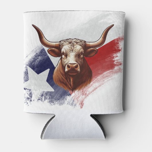 Texas longhorn koe blikjeskoeler (Voorkant)