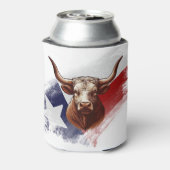 Texas longhorn koe blikjeskoeler (Blikje Achterkant)