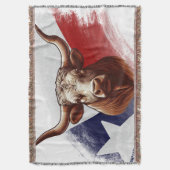 Texas longhorn koe deken (Voorkant Verticaal)