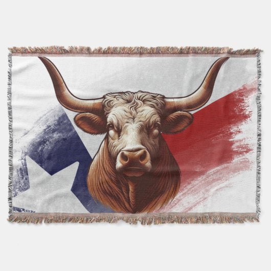Texas longhorn koe deken (Voorkant)