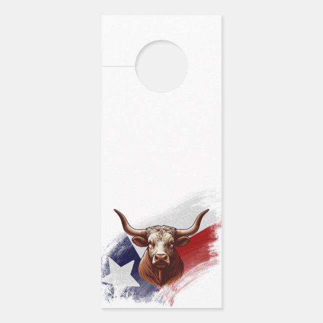 Texas longhorn koe deurhanger (Voorkant)
