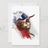 Texas longhorn koe feestdagenkaart (Voorkant)