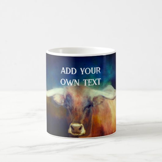 Texas longhorn koe fotokunst Uw eigen offerte toev Koffiemok (Center)