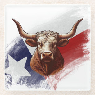 Texas longhorn koe glazen onderzetter