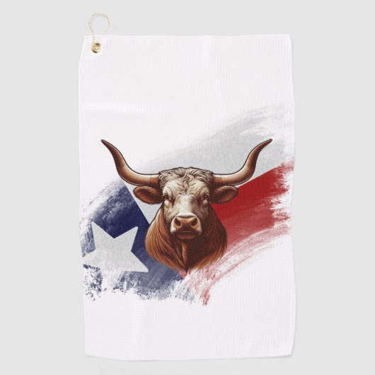 Texas longhorn koe golfhanddoek (Voorkant)
