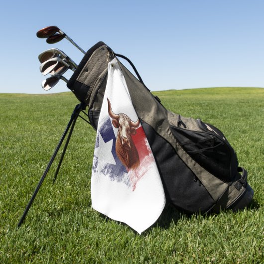 Texas longhorn koe golfhanddoek (Groen)