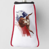 Texas longhorn koe golfheadcover (Draai 90)