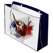 Texas longhorn koe groot cadeauzakje (Achterkant Gekanteld)