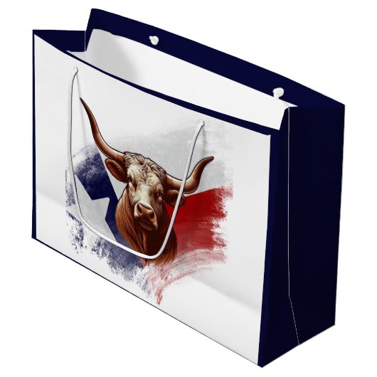Texas longhorn koe groot cadeauzakje (Voorkant Gekanteld)