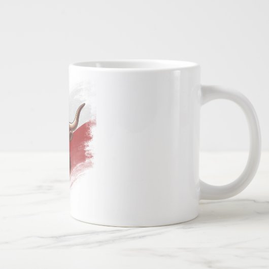 Texas longhorn koe grote koffiekop (Rechts)