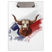 Texas longhorn koe klembord (Voorkant)