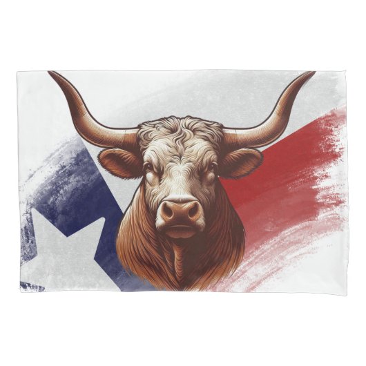 Texas longhorn koe kussensloop (Voorkant)