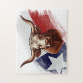 Texas longhorn koe legpuzzel (Verticaal)