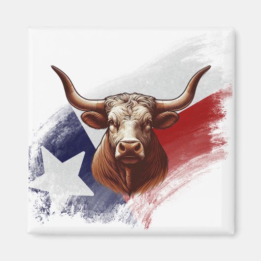 Texas longhorn koe magneet (Voorkant)
