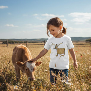 Texas Longhorn Koe met Ster T-shirt