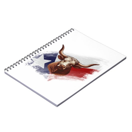 Texas longhorn koe notitieboek (Linkerzijde)