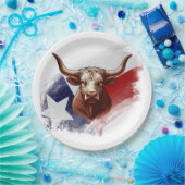 Texas longhorn koe papieren bordje (Feest)
