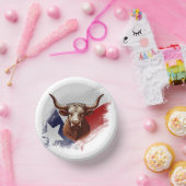 Texas longhorn koe papieren kommen (Feest)