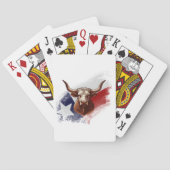 Texas longhorn koe pokerkaarten (Achterkant)