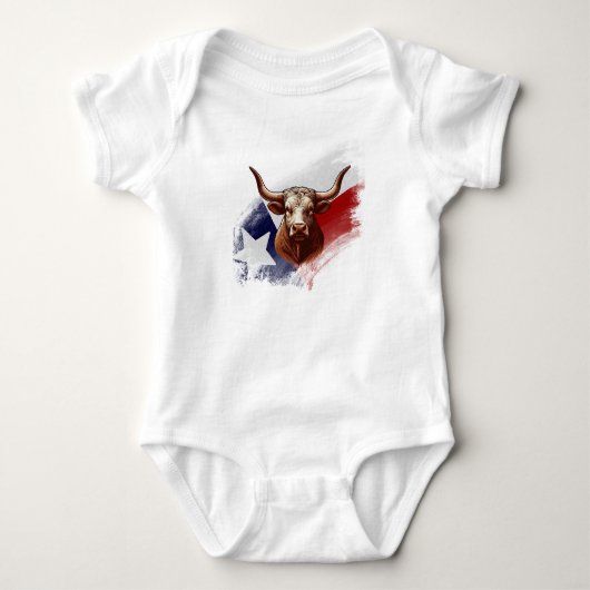 Texas longhorn koe romper (Voorkant)