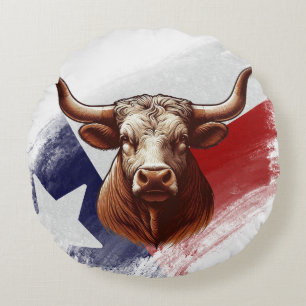 Texas longhorn koe rond kussen