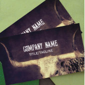 Texas longhorn koe rustiek land op maat bruin visitekaartje