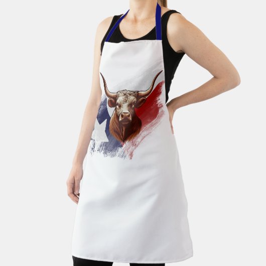 Texas longhorn koe schort (Insitu)