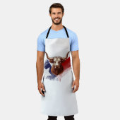 Texas longhorn koe schort (Gedragen)