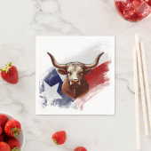 Texas longhorn koe servet (Insitu)