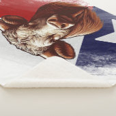 Texas longhorn koe sherpa deken (3/4)