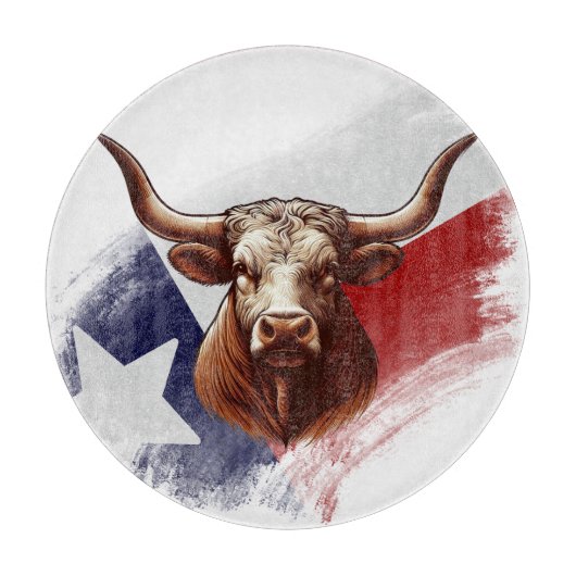 Texas longhorn koe snijplank (Voorkant)