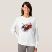 Texas longhorn koe t-shirt (Voorkant volledig)