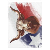 Texas longhorn koe tafelkleed (Voorkant)