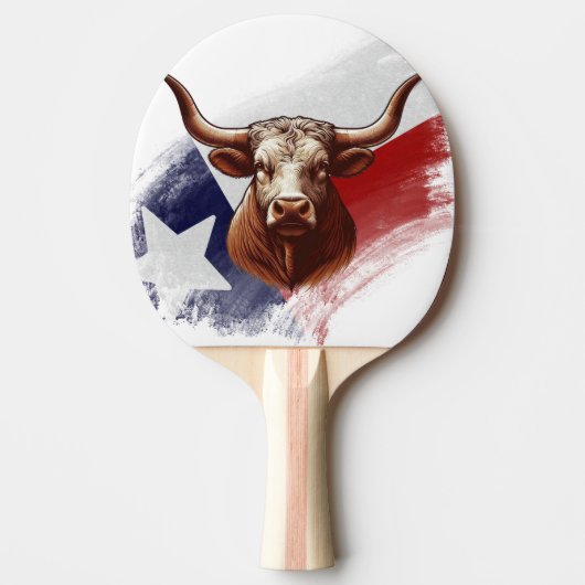 Texas longhorn koe tafeltennisbatje (Voorkant)