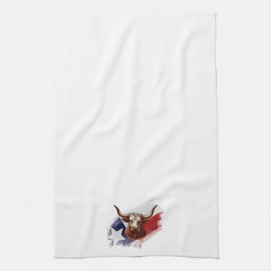 Texas longhorn koe theedoek (Verticaal)