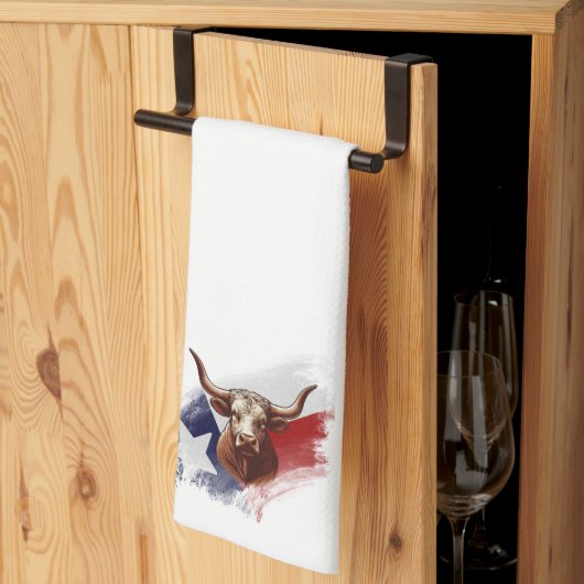 Texas longhorn koe theedoek (Derde Gevouwen)