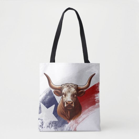 Texas longhorn koe tote bag (Voorkant)