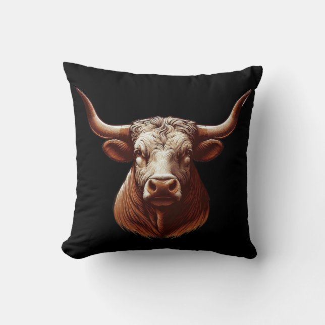 Texas Longhorn Kussen (Voorkant)