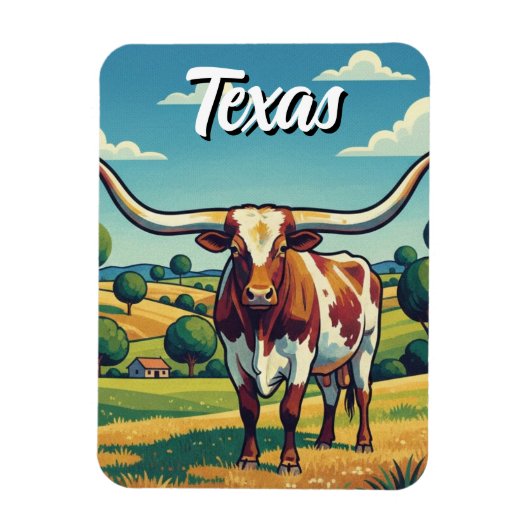 Texas longhorn magneet (Verticaal)
