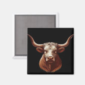 Texas Longhorn Magneet (Voorkant / Achterkant)