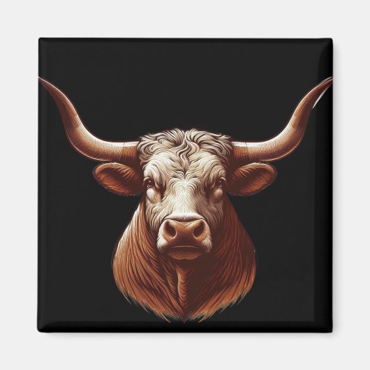 Texas Longhorn Magneet (Voorkant)
