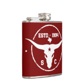 Texas Longhorn Monogram Eerste Letters Heupfles (Rechts)