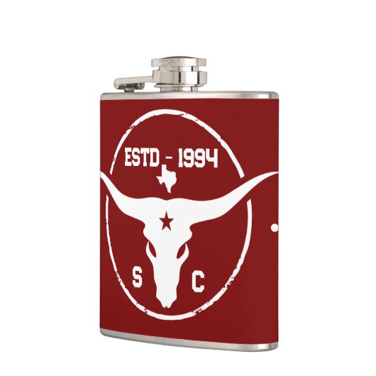 Texas Longhorn Monogram Initialen Heupfles (Links)